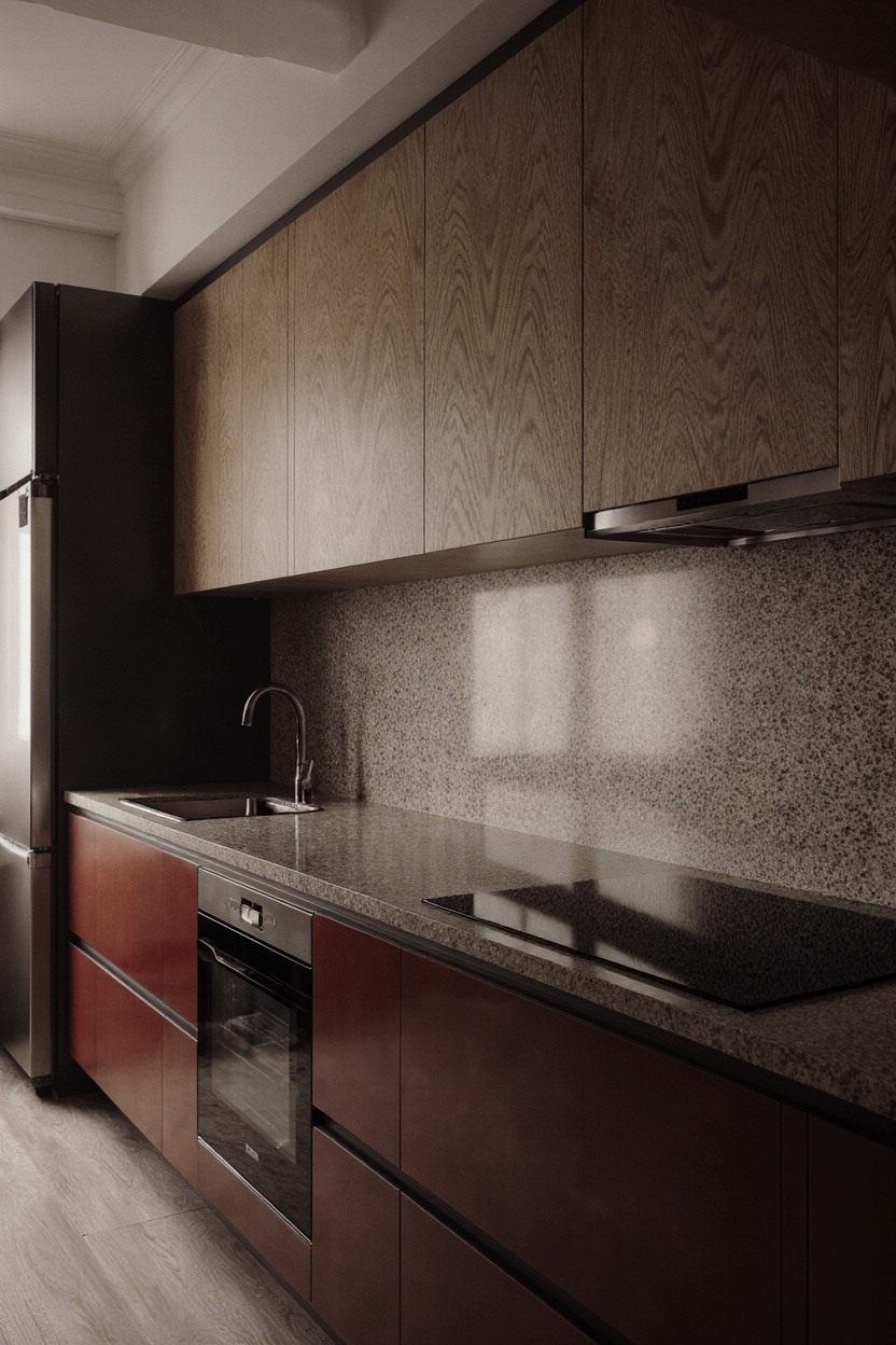 кухня натуральний шпон дубовий масив мрамор натуральное дерево под заказ винница на замовлення